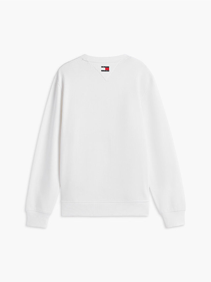 Unisex TH X CF1 Chevron Sweatshirt Beyaz MN0MN00080YBR