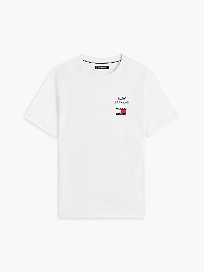 Unisex TH X CF1 Logo T-shirt Beyaz MN0MN00082YBR