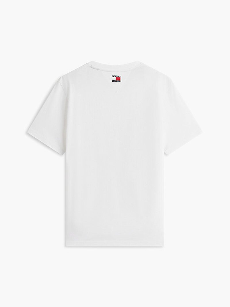 Unisex TH X CF1 Logo T-shirt Beyaz MN0MN00082YBR