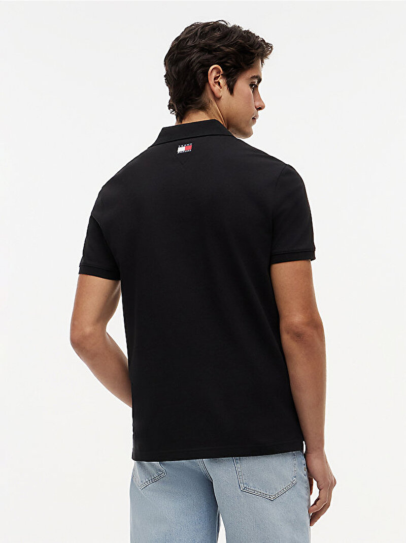 Unisex TH X CF1 Logo Polo T-shirt Siyah MN0MN00089BDS