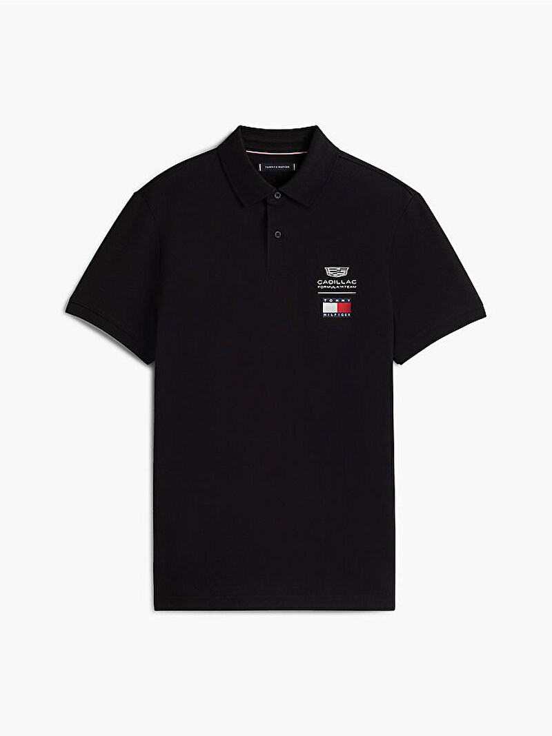 Unisex TH X CF1 Logo Polo T-shirt Siyah MN0MN00089BDS