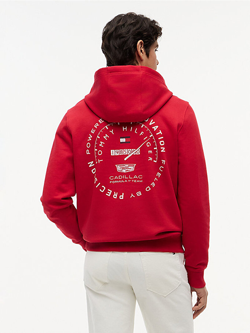 Unisex TH X CF1 Varsity Graphic Sweatshirt Kırmızı MN0MN00099XLG