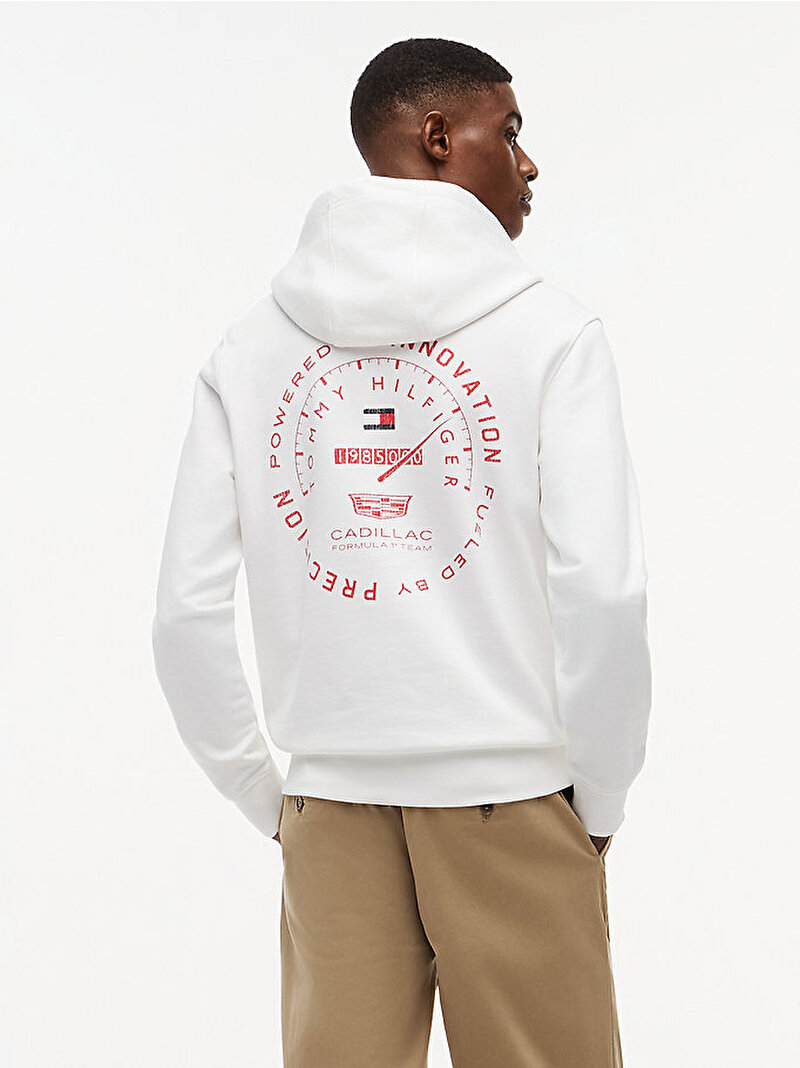 Unisex TH X CF1 Varsity Graphic Sweatshirt Beyaz MN0MN00099YBR