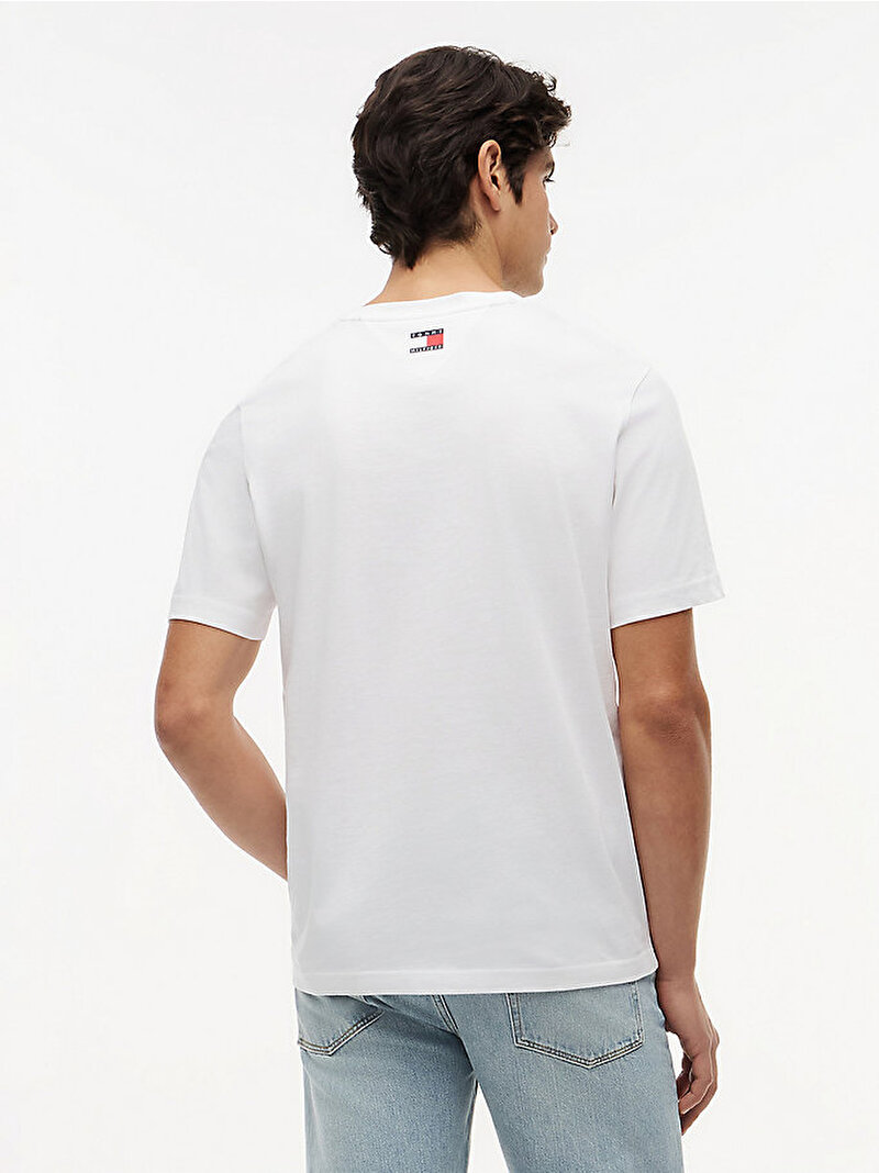 Unisex TH X CF1 Chevron T-shirt Beyaz MN0MN00101YBR