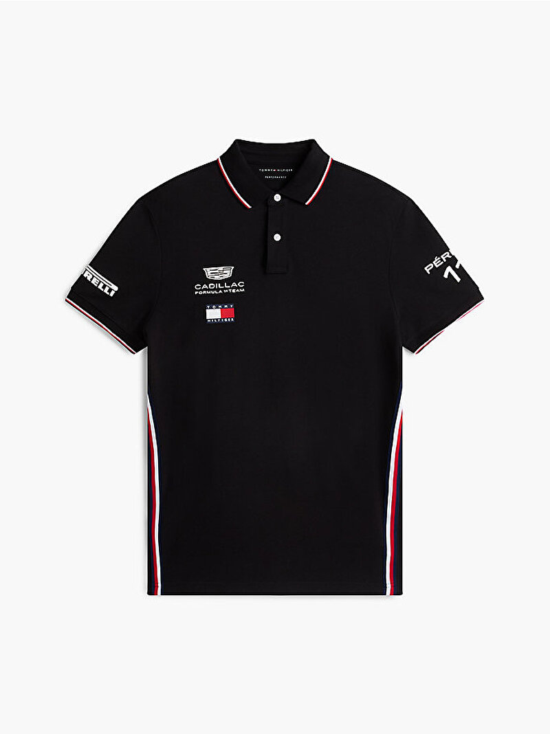 Unisex TH X CF1 Drivers Polo T-shirt Siyah MN0MN00109BDS