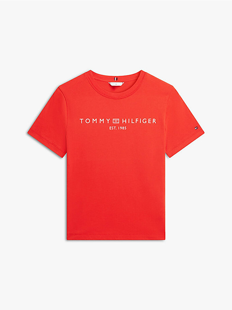 Kadın Regular Corp Logo C-neck T-shirt Kırmızı WW0WW40276SNE