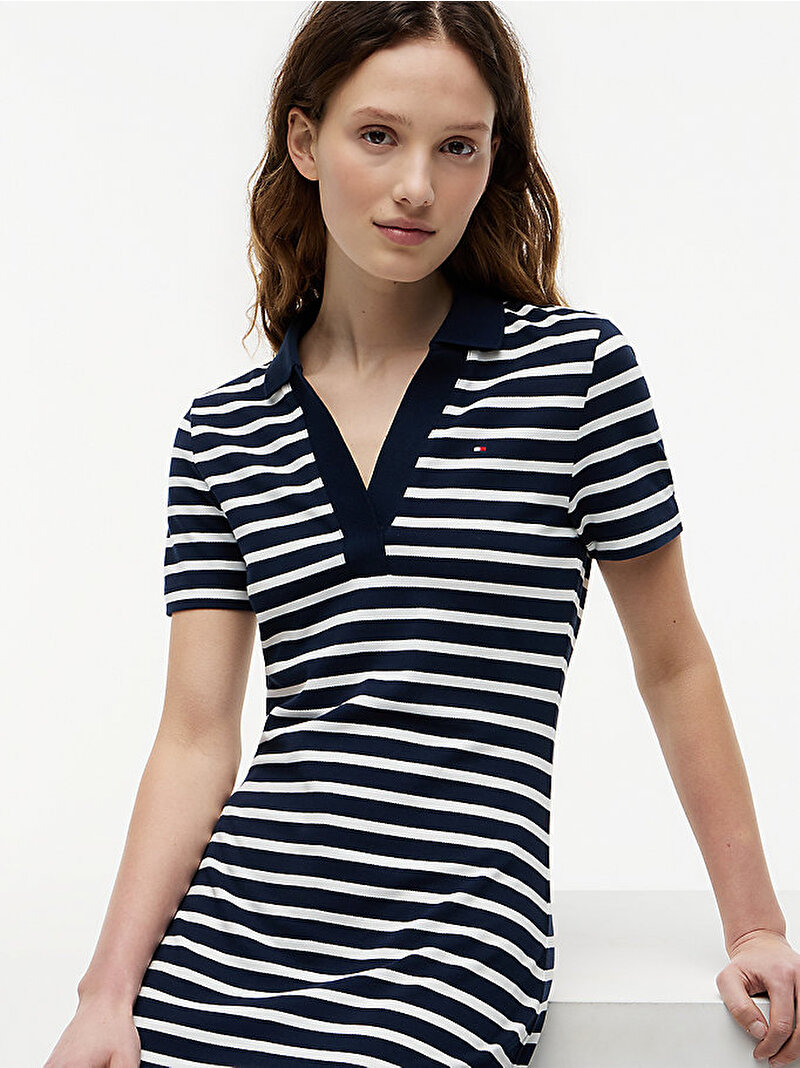 Kadın Slim Open Polo Elbise Çok renkli WW0WW425670X4