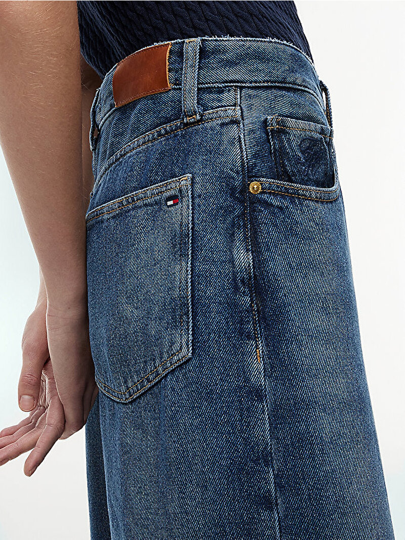 Kadın Ray Barrel Jean Pantolon Mavi WW0WW485531A6