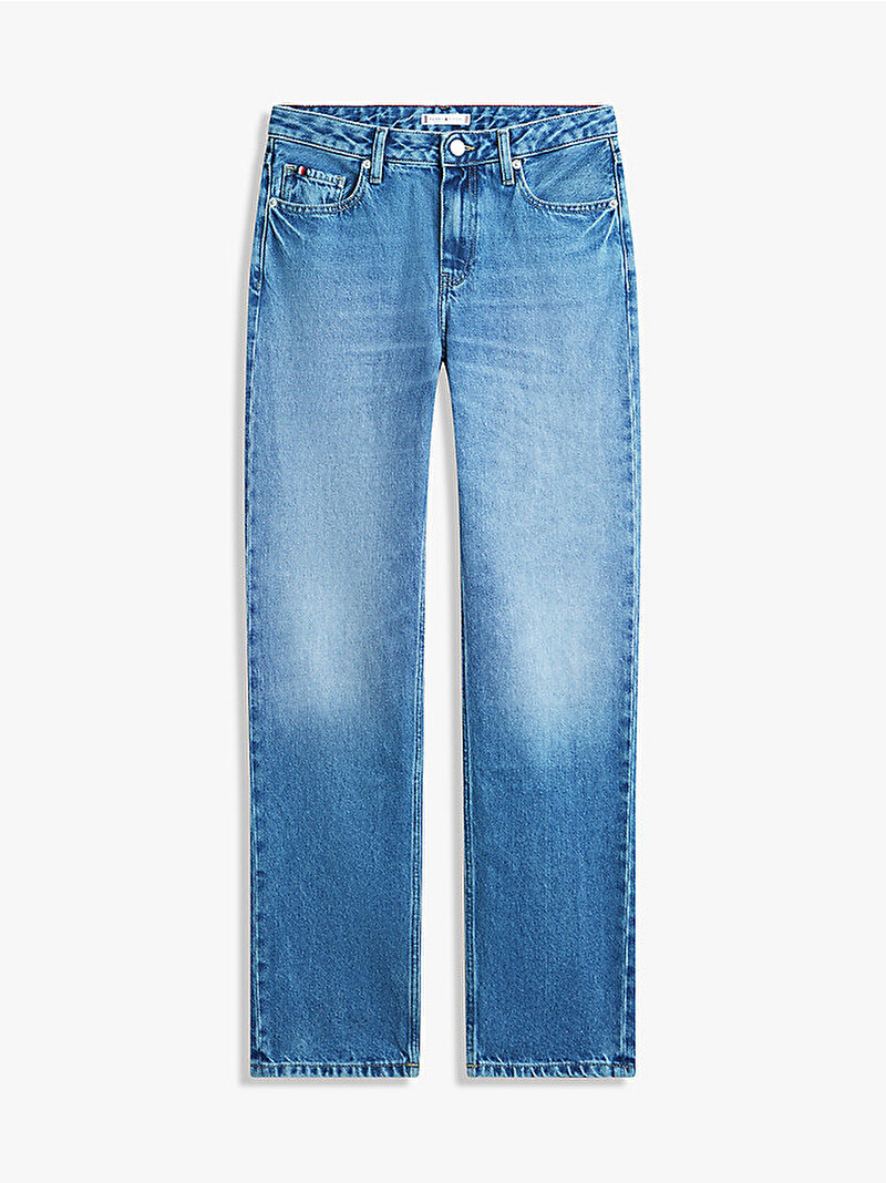 Kadın Finn Classic Straight Jean Pantolon Mavi WW0WW485691A7