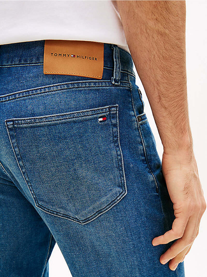 Erkek Slim Straight Denton Jean Pantolon Lacivert MW0MW423201BO