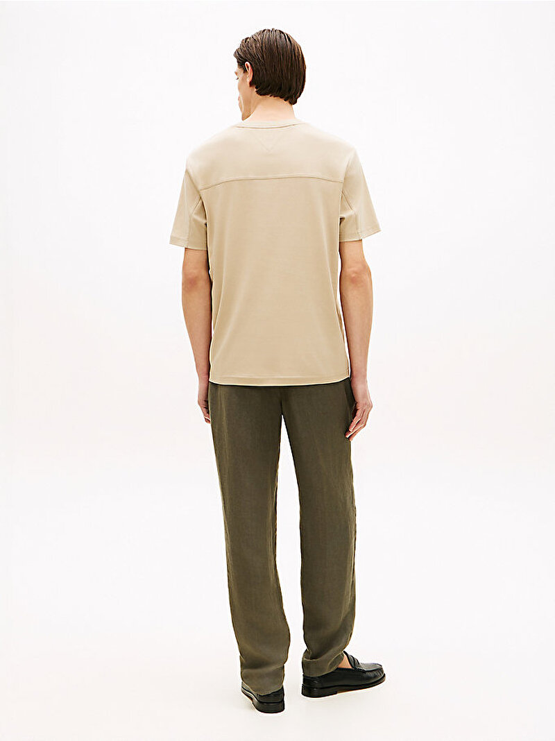 Erkek Mix Media Interlock T-shirt Bej MW0MW42380RBT