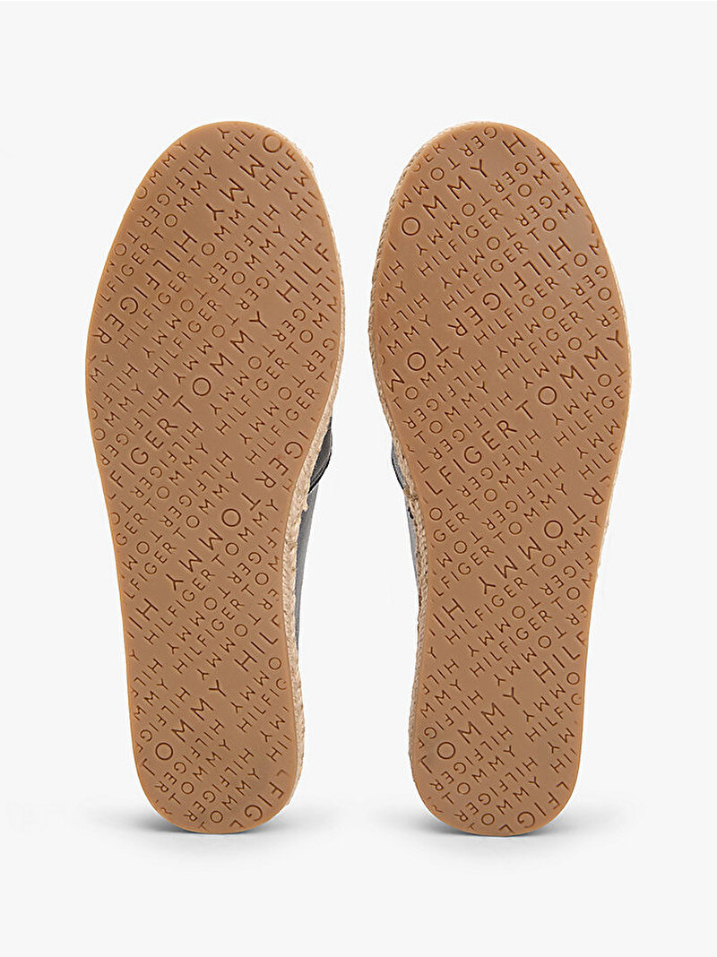 Kadın TH Logo Leather Espadril Siyah FW0FW09246BDS