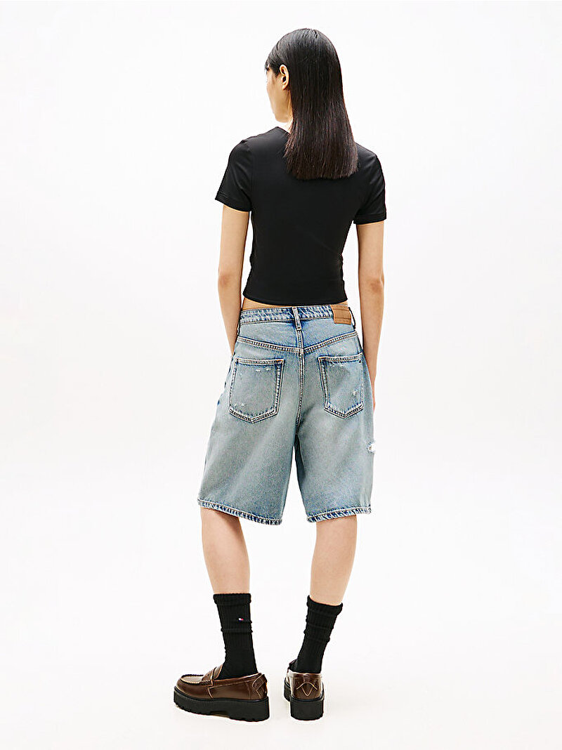 Kadın TJW Slim Silver T-shirt Siyah DW0DW22284BDS