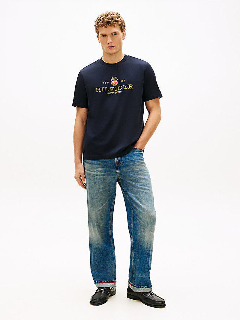 Erkek Icon Graphic T-shirt Lacivert MW0MW42302DW5