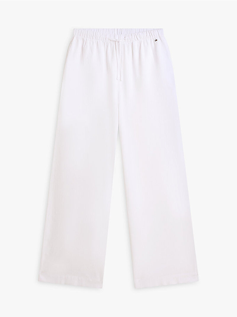 Kadın Wide Leg Pantolon Beyaz UW0UW06431YCD