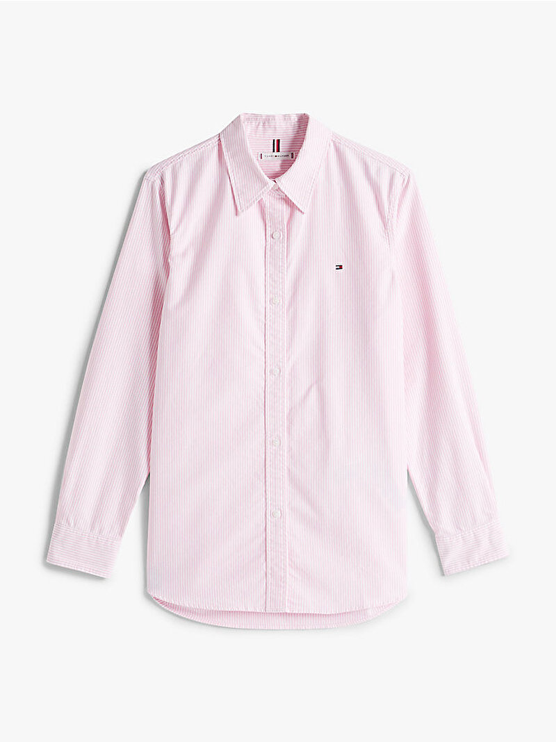 Kadın Oxford Relaxed Gömlek Pembe WW0WW4611104J