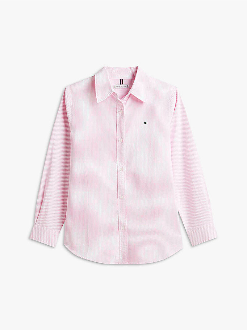 Kadın Oxford Relaxed Gömlek Pembe WW0WW4611104J