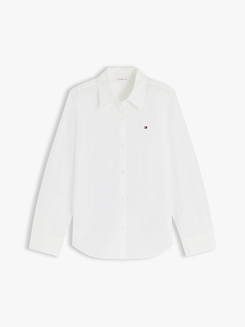 Kadın Essential Poplin Regular Gömlek Beyaz WW0WW47169YCF