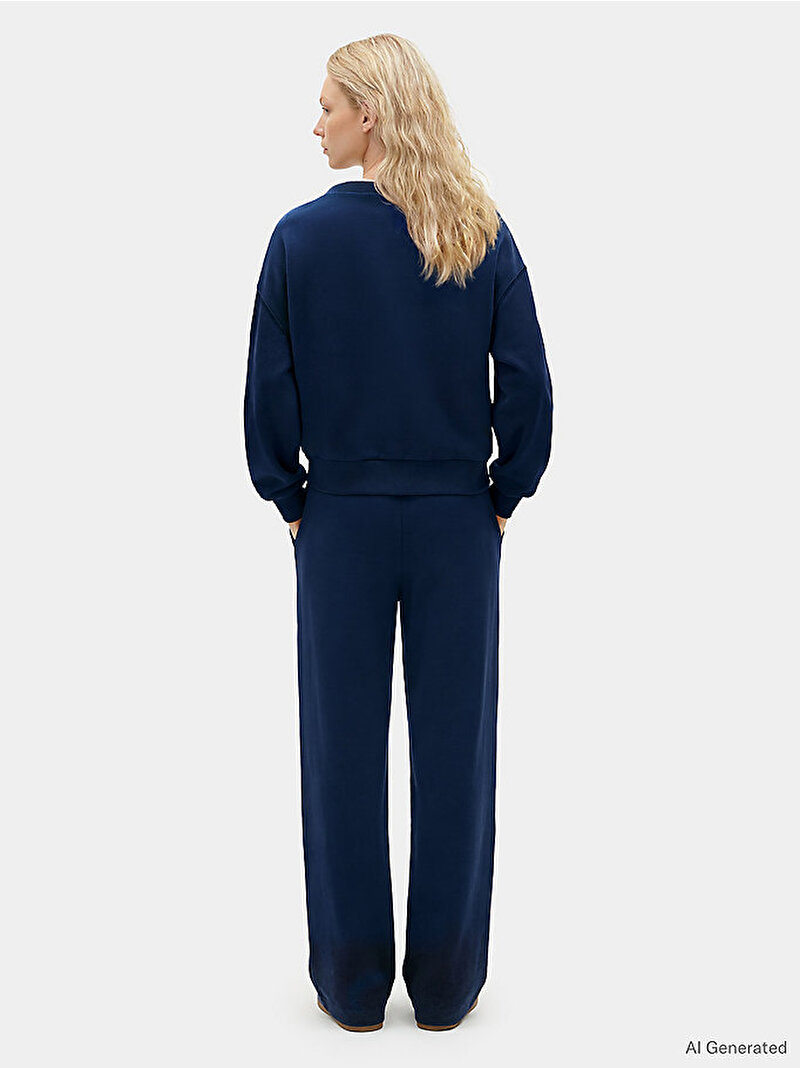 Kadın Modern Sweatshirt Lacivert WW0WW47846C1G