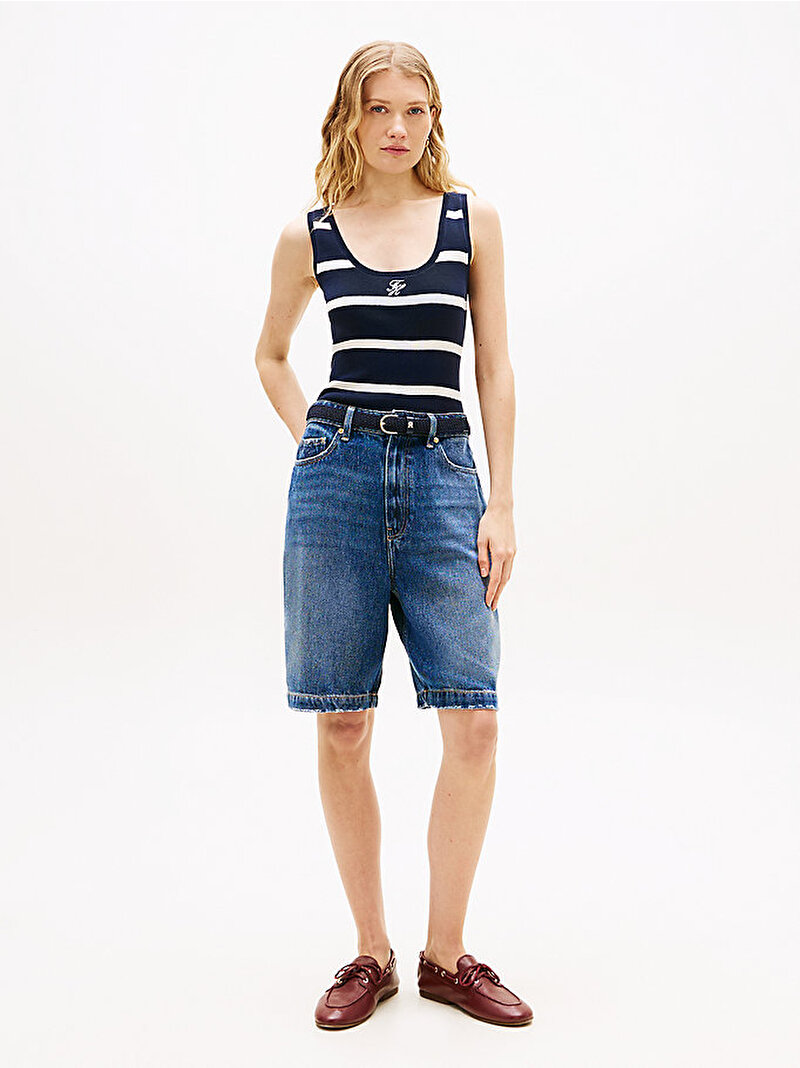 Kadın Full Needle Tank Top Lacivert WW0WW484800X1