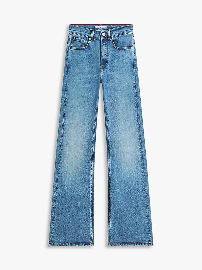 Kadın Denim Finn Flare Jean Pantolon Mavi WW0WW485701A7