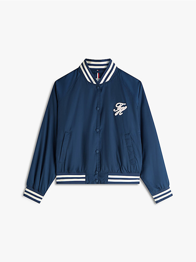 Kadın Varsity Nylon Bomber Ceket Lacivert WW0WW48618C1G