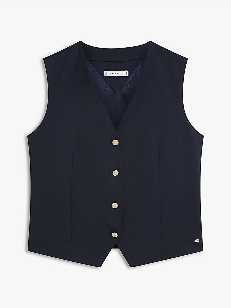 Kadın Timeless Wool Yelek Lacivert WW0WW48882C1G