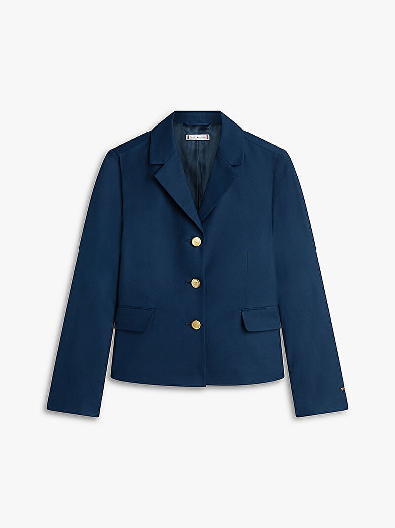 Kadın Linen Bland Slim Blazer Lacivert WW0WW49335C1G