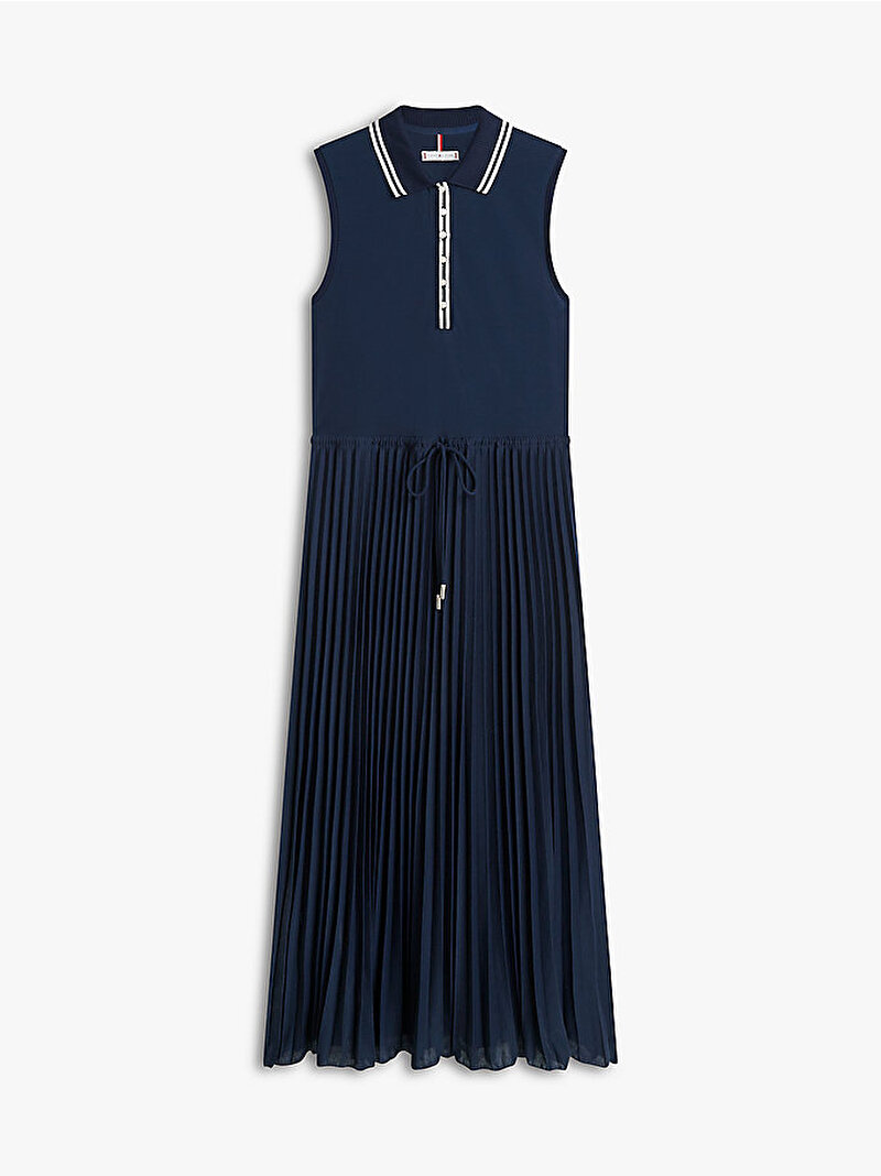 Kadın 1985 Pleated Polo Elbise Lacivert WW0WW49621C1G