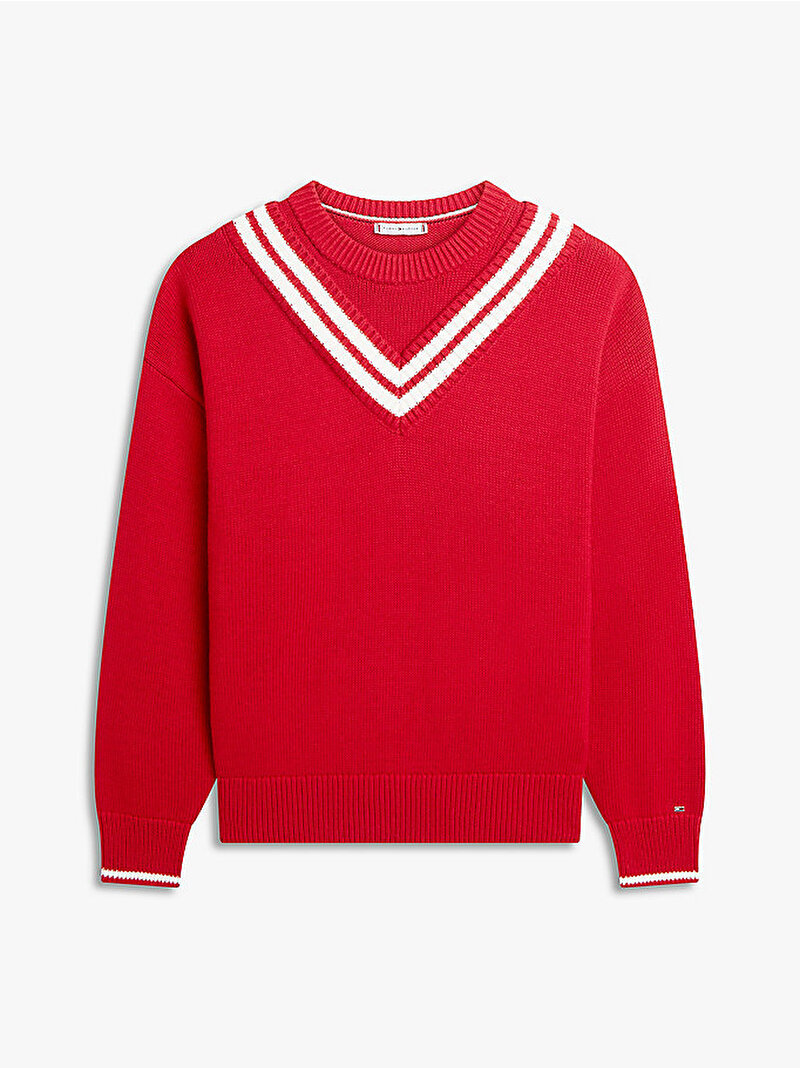 Kadın Varsity Cricket Kazak Kırmızı WW0WW49652XLD