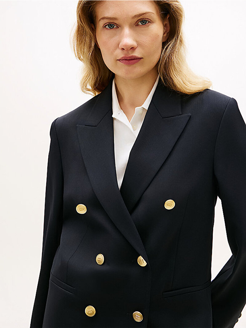 Kadın Timeless Wool Blazer Lacivert WW0WW50784C1G