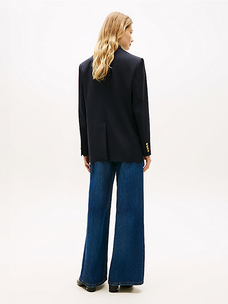 Kadın Timeless Wool Blazer Lacivert WW0WW50784C1G