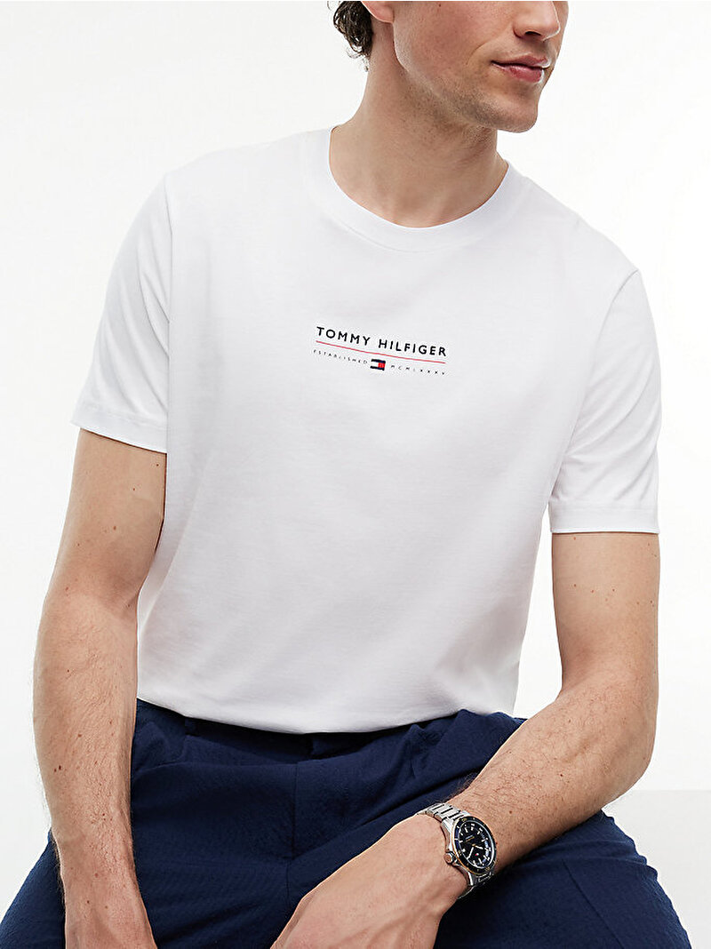 Erkek Brand Love Lockup T-shirt Beyaz MW0MW42363YBR