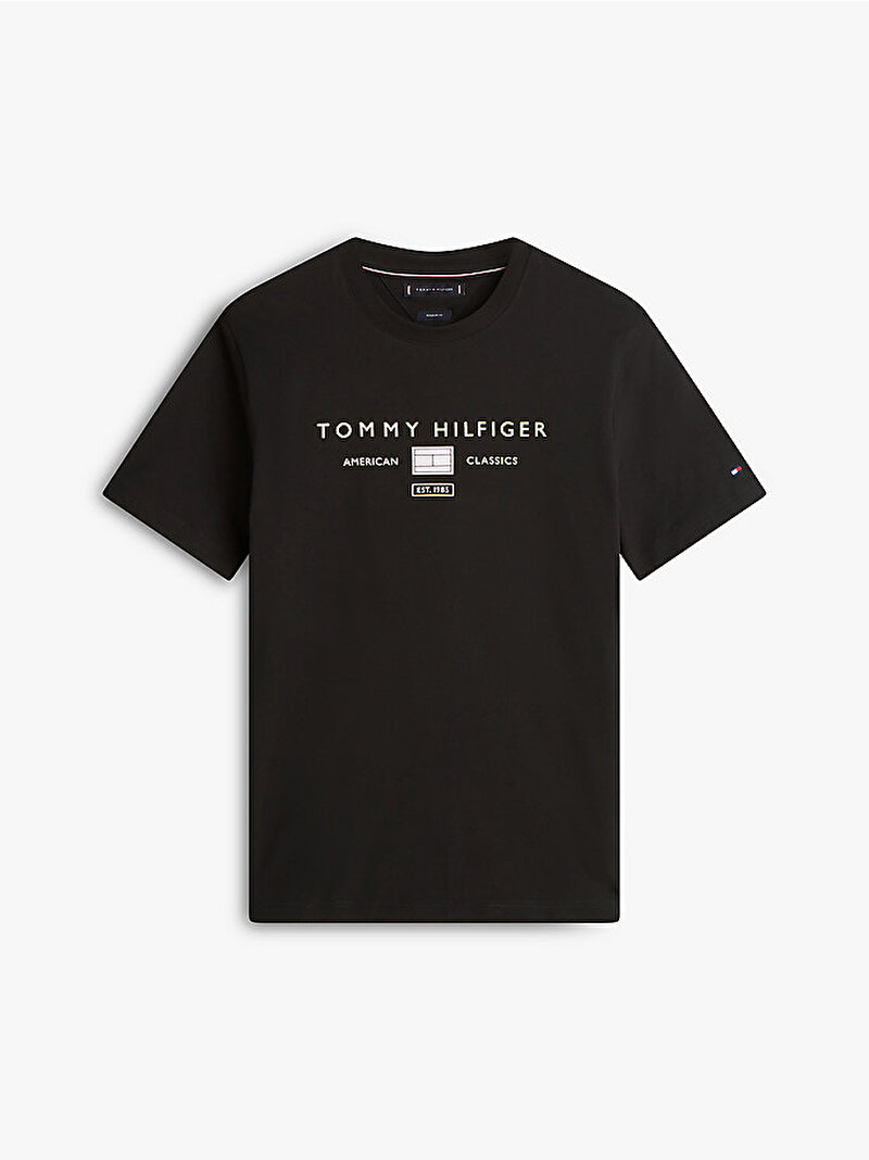 Erkek Brand Lovo Mono T-shirt Siyah MW0MW42365BDS