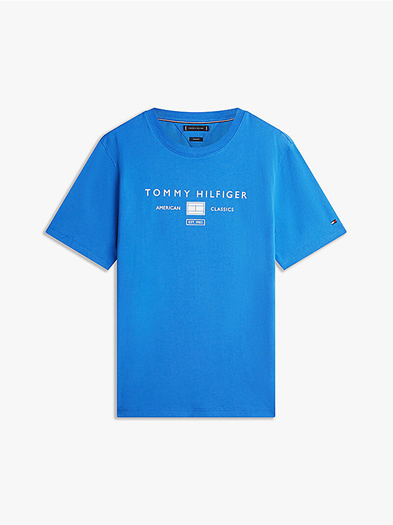 Erkek Brand Lovo Mono T-shirt Mavi MW0MW42365C4U