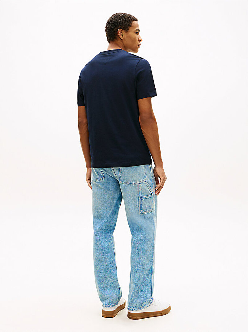 Erkek Brand Lovo Mono T-shirt Lacivert MW0MW42365DW5