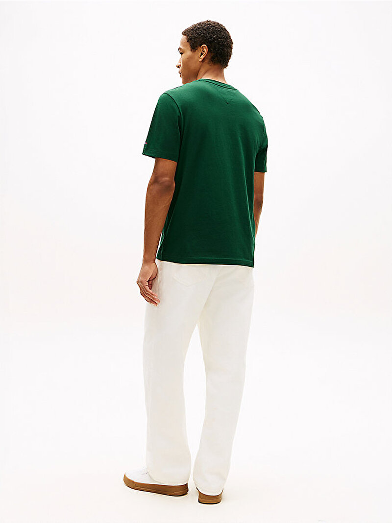 Erkek Brand Lovo Mono T-shirt Yeşil MW0MW42365MBN