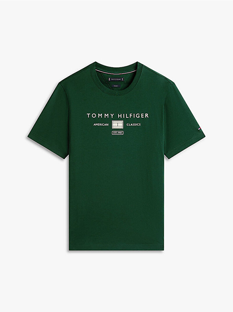 Erkek Brand Lovo Mono T-shirt Yeşil MW0MW42365MBN