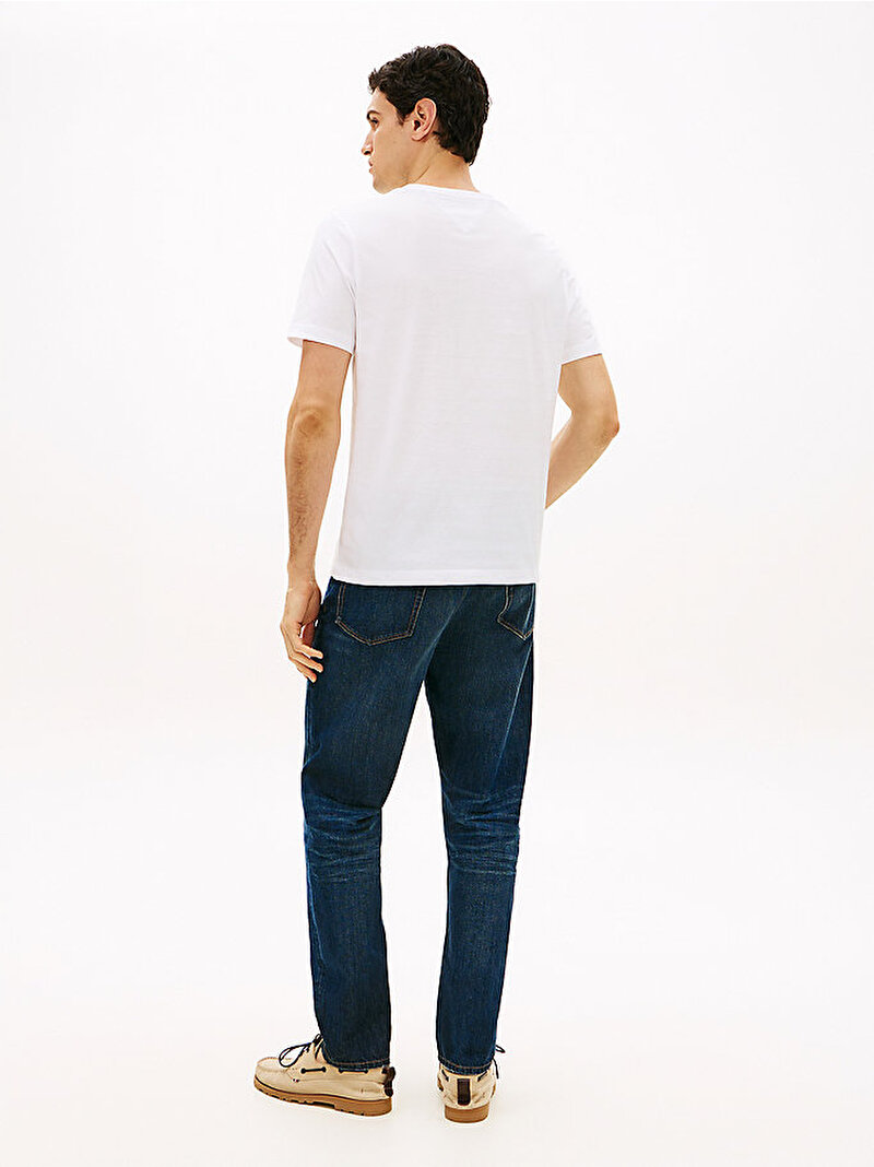 Erkek Brand Lovo Mono T-shirt Beyaz MW0MW42365YBR