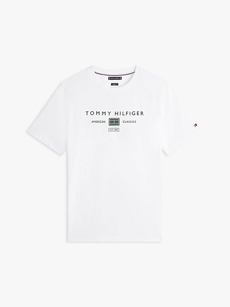 Erkek Brand Lovo Mono T-shirt Beyaz MW0MW42365YBR