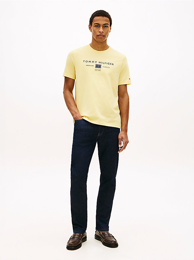 Erkek Brand Lovo Mono T-shirt Sarı MW0MW42365ZF0