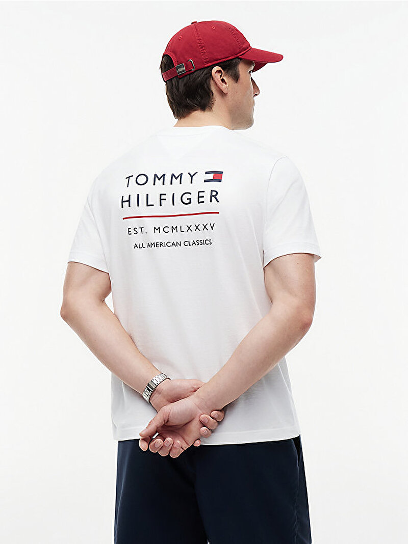 Erkek Brand Love Embro T-shirt Beyaz MW0MW42370YBR