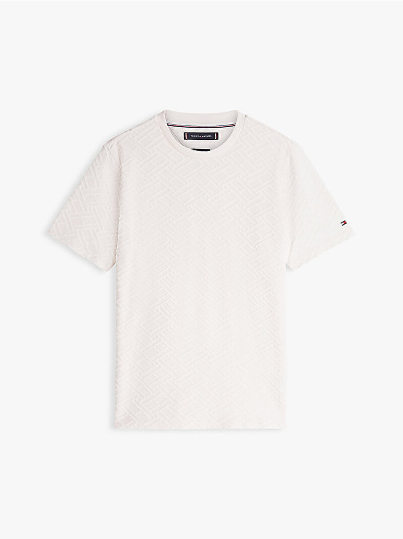 Erkek Flag Jacquard T-shirt Beyaz MW0MW42381Z00