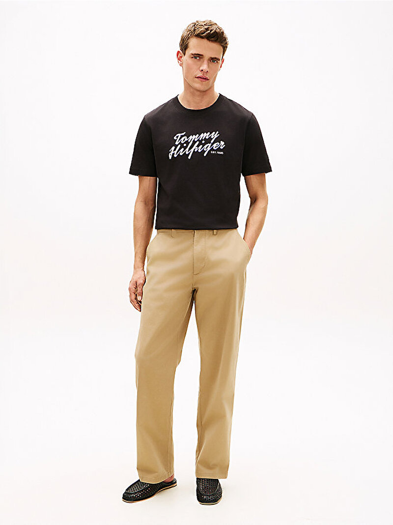 Erkek Summer Text Graphic T-shirt Siyah MW0MW42385BDS