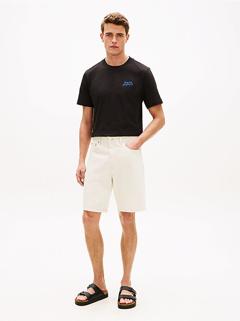 Erkek Palm Photo Print T-shirt Siyah MW0MW42386BDS