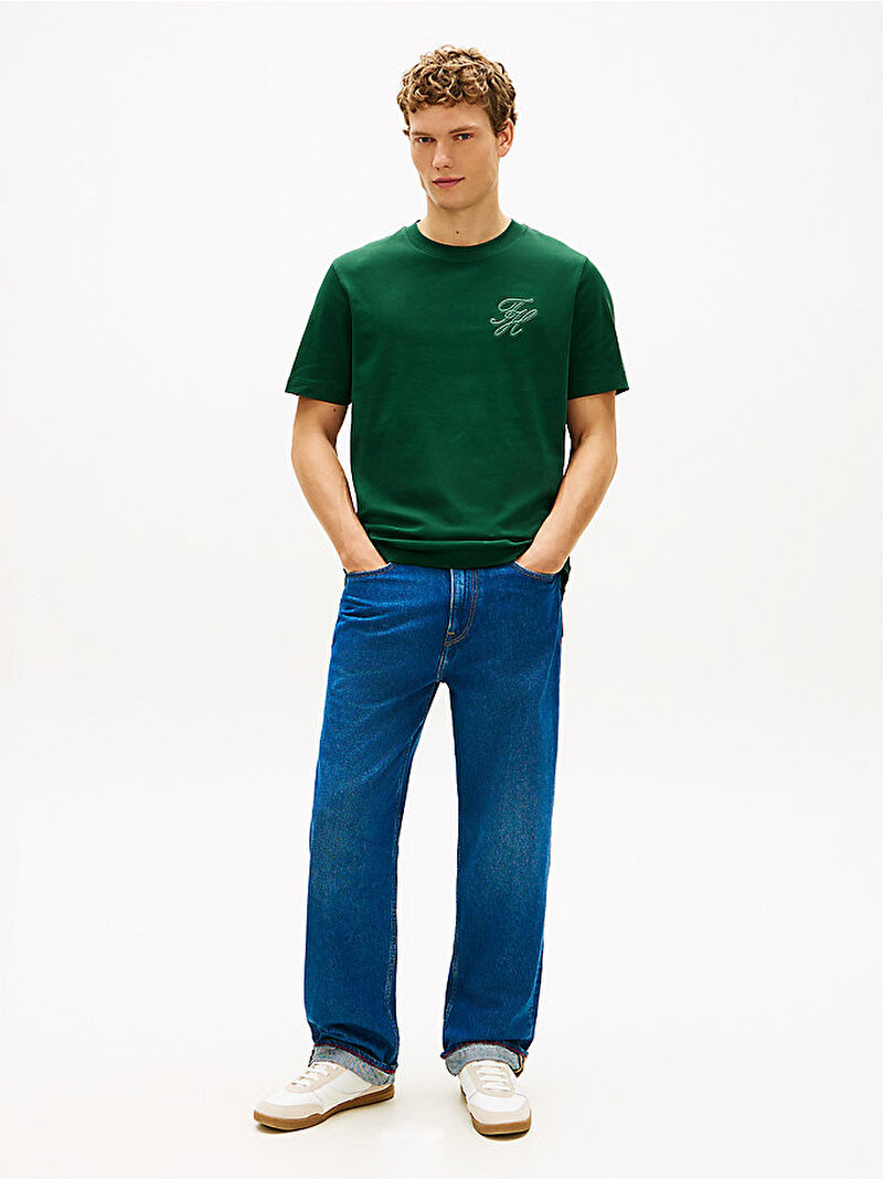 Erkek Light Interlo T-shirt Yeşil MW0MW42391MBN