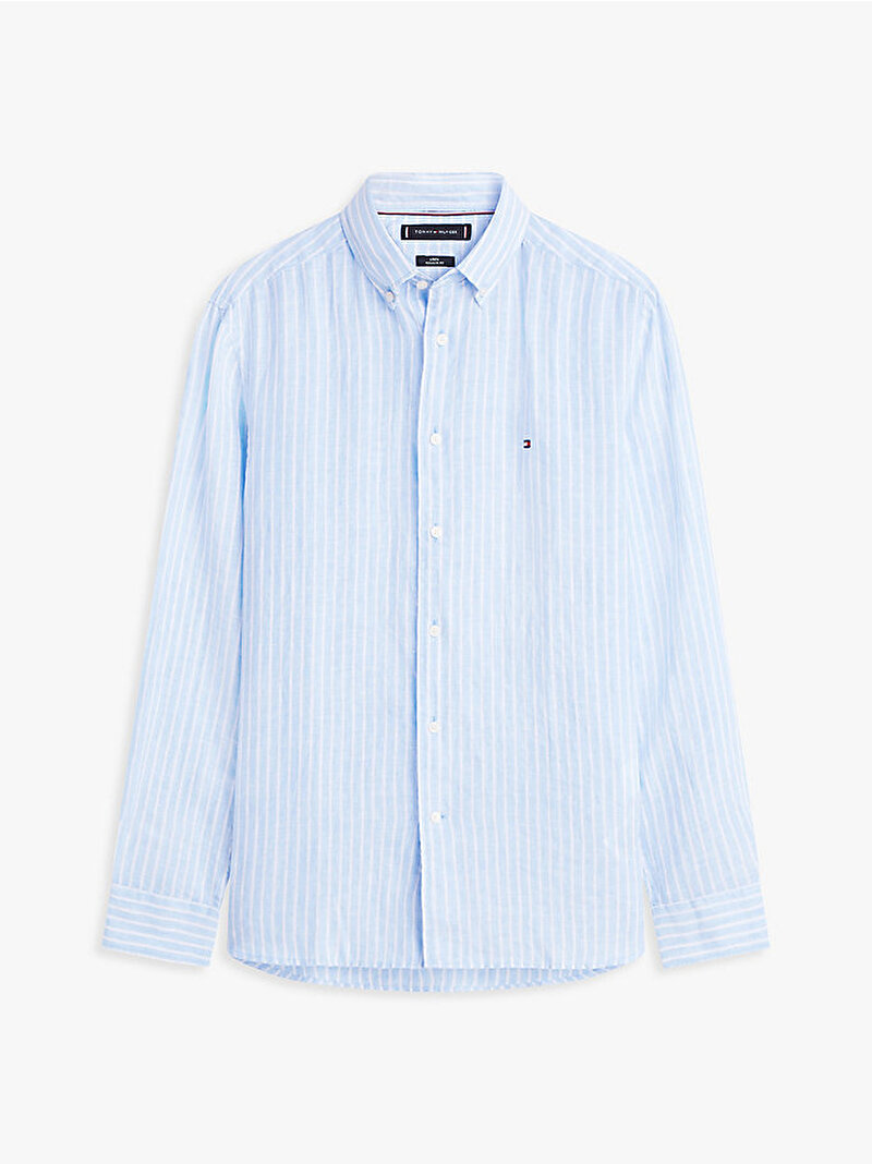 Erkek Linen Bengal Stripe Gömlek Çok renkli MW0MW424000A5