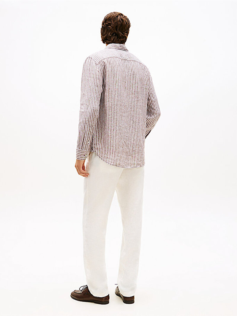 Erkek Linen Bengal Stripe Gömlek Çok renkli MW0MW424000BJ