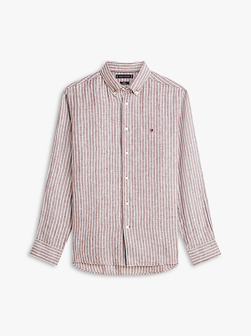 Erkek Linen Bengal Stripe Gömlek Çok renkli MW0MW424000BJ