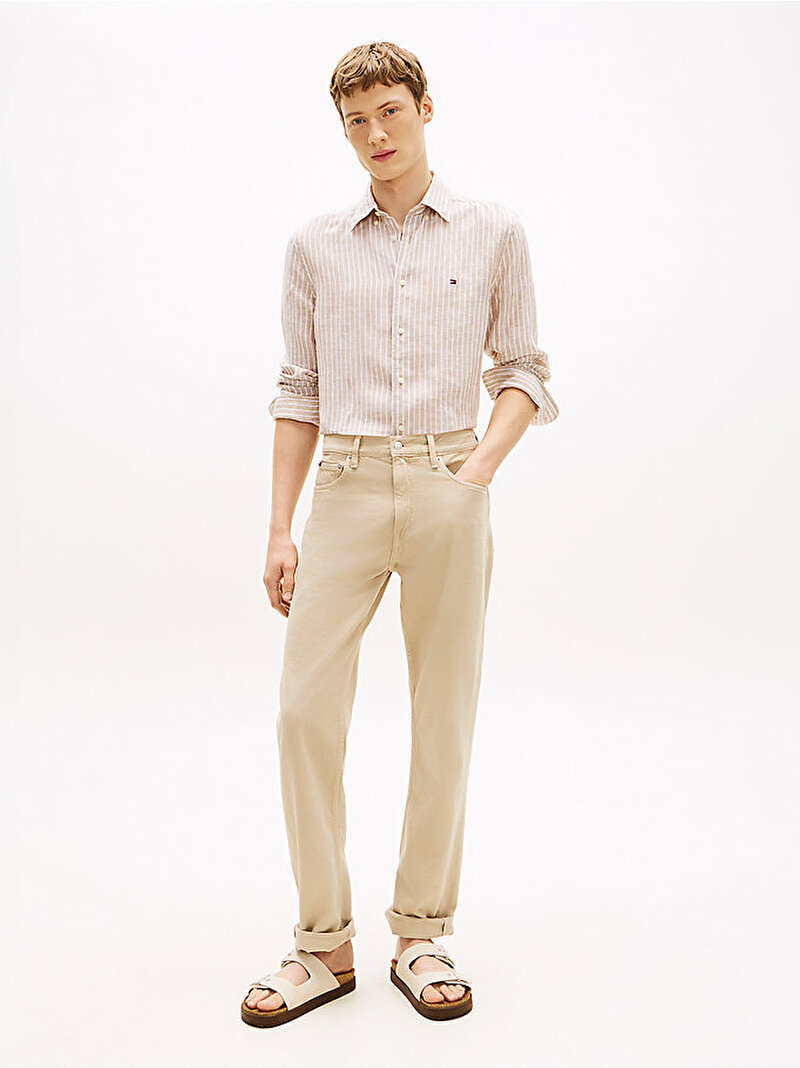 Erkek Linen Bengal Stripe Gömlek Çok renkli MW0MW424000BK